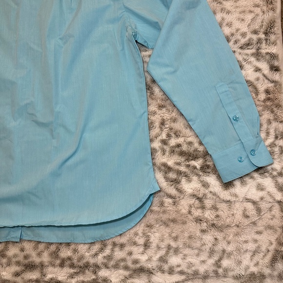Chef  Uniform Women Sz large Long Sleeve Button New Baby Blue new - Picture 5 of 15